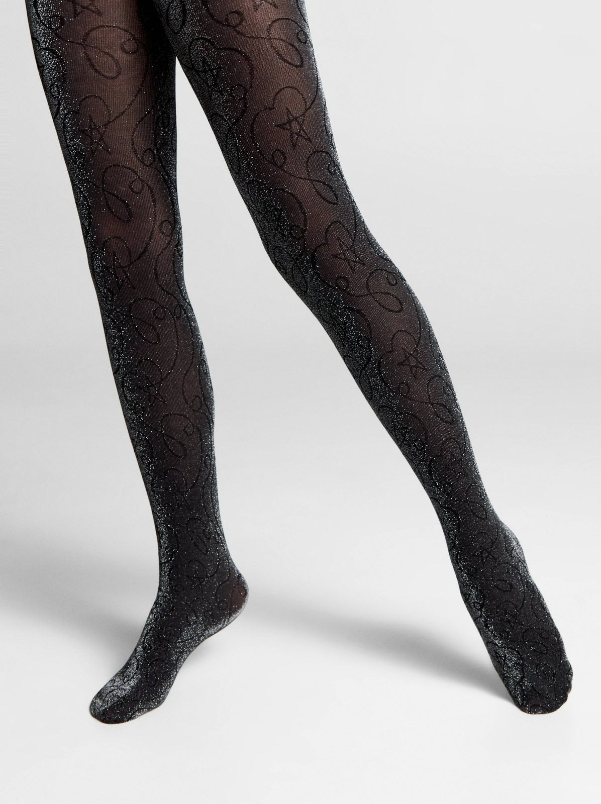 Conte Shiny 60 Den - Dense Fantasy Tights for Girls with lurex and a fancy pattern - 4yr. 6yr. 8yr. 10yr. 12yr. (21С-109СП)