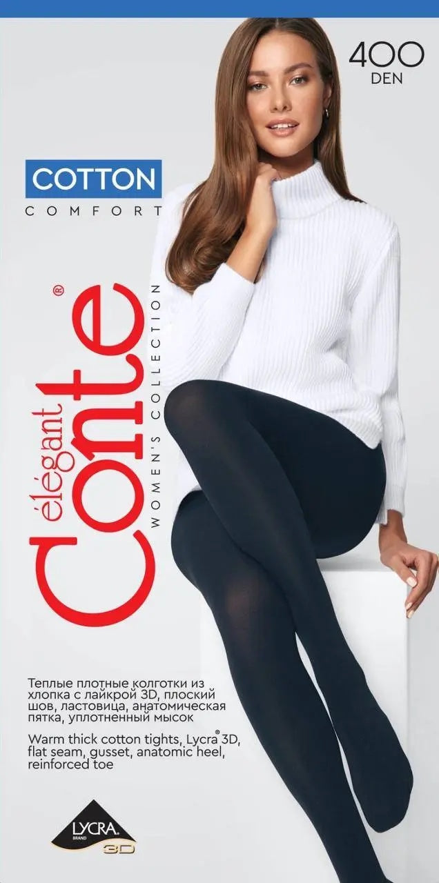 Conte Cotton 400 Den - Warm Opaque Women's Tights (7С-25СП)