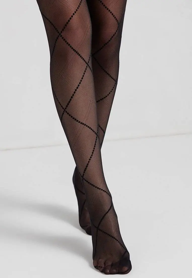 Conte Galerie 20 Den - Fantasy Women's Tights with a rhombus pattern (20С-89СП)