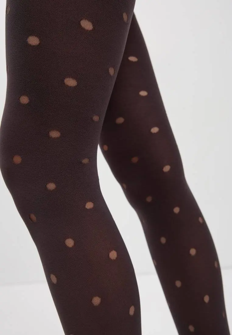 Conte Enjoy 50 Den - Fantasy Opaque Women's Tights with Sheer Polka Dots (19С-241СП)