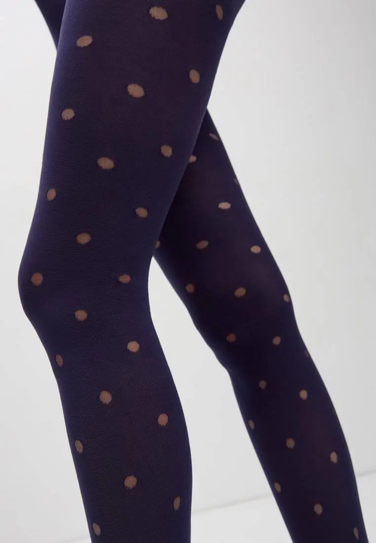 Conte Enjoy 50 Den - Fantasy Opaque Women's Tights with Sheer Polka Dots (19С-241СП)