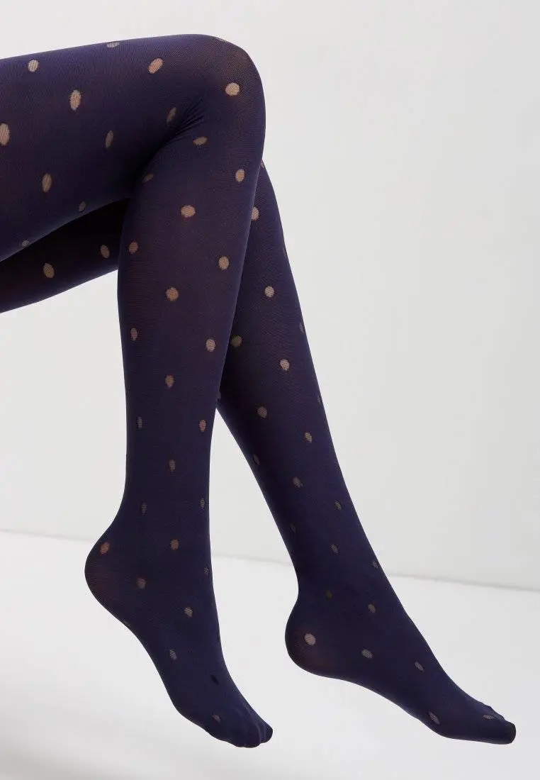 Conte Enjoy 50 Den - Fantasy Opaque Women's Tights with Sheer Polka Dots (19С-241СП)