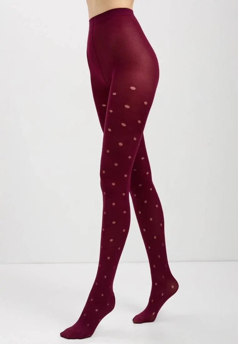 Conte Enjoy 50 Den - Fantasy Opaque Women's Tights with Sheer Polka Dots (19С-241СП)