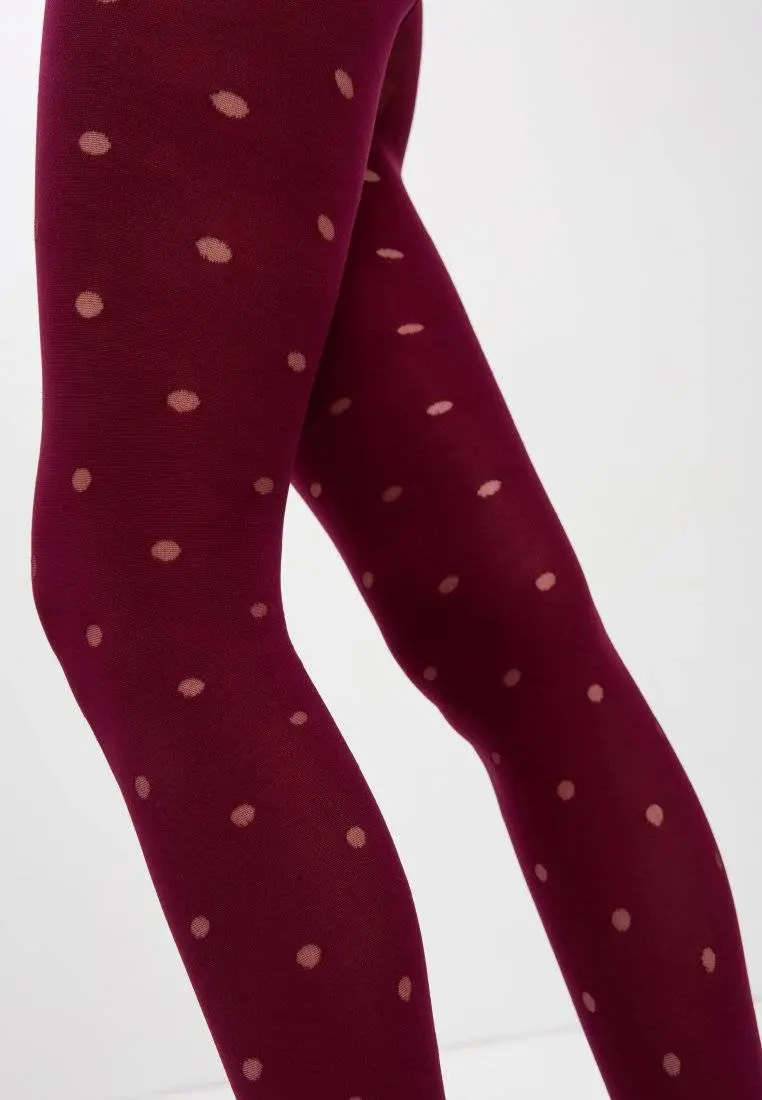 Conte Enjoy 50 Den - Fantasy Opaque Women's Tights with Sheer Polka Dots (19С-241СП)