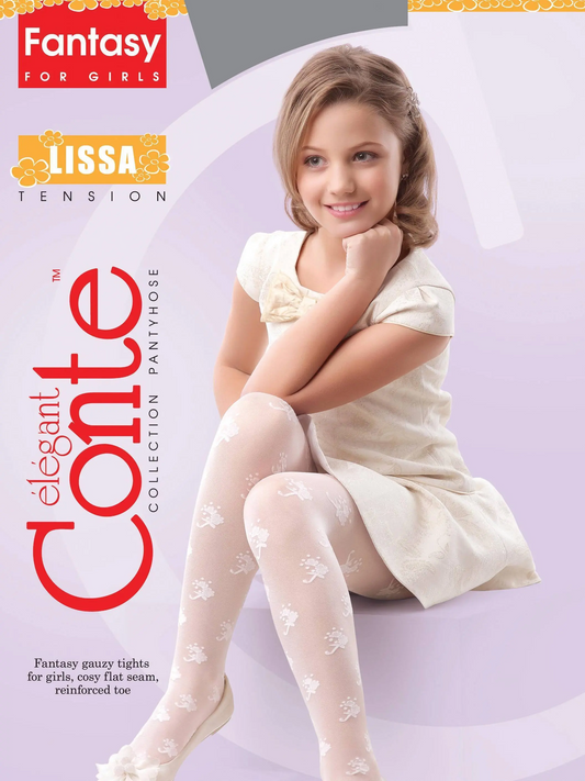 Conte Lissa 20 Den - Fantasy Thin Tights for Girls with a "flower umbrellas" - 4yr. (14С-8СП)