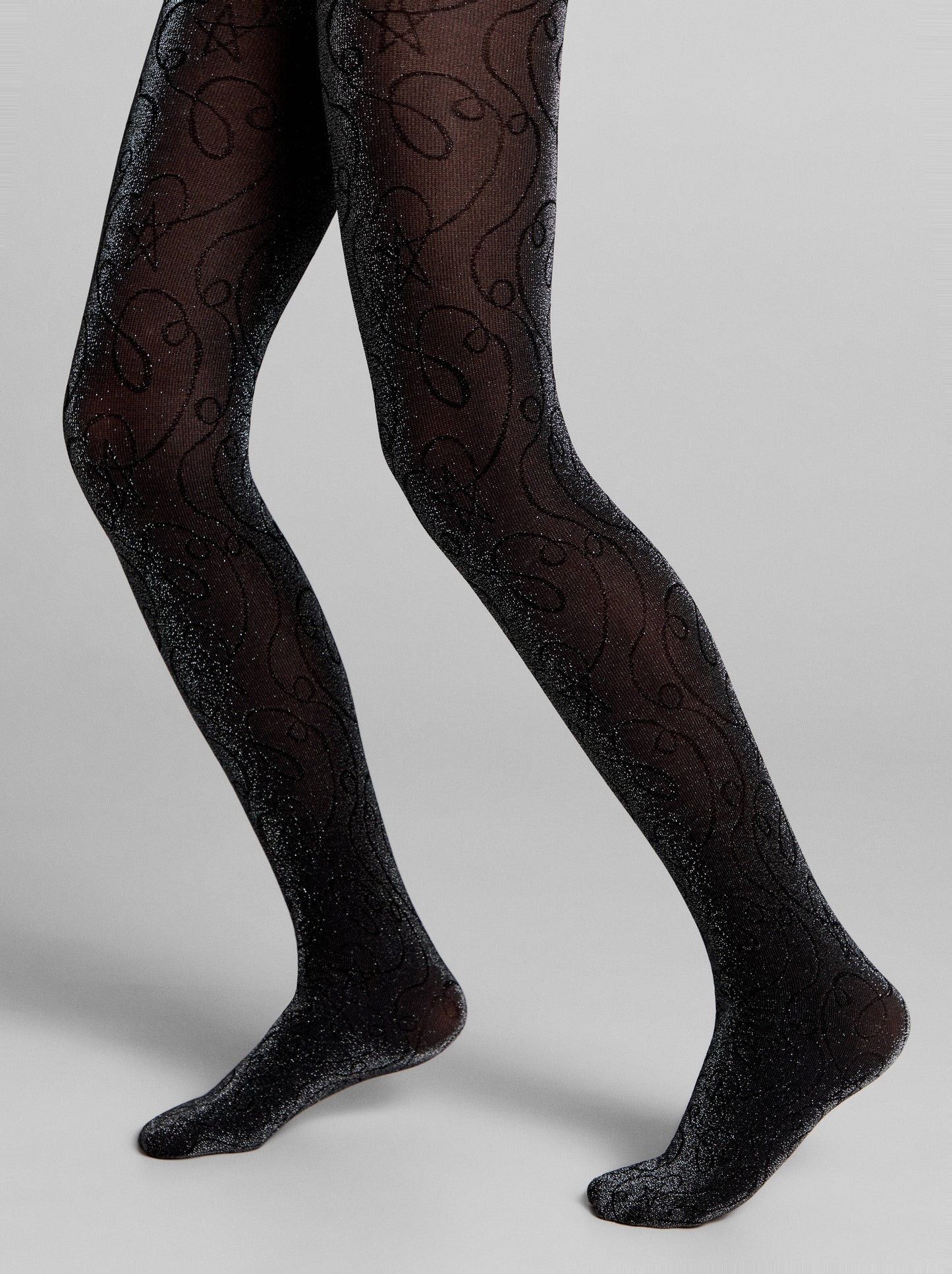 Conte Shiny 60 Den - Dense Fantasy Tights for Girls with lurex and a fancy pattern - 4yr. 6yr. 8yr. 10yr. 12yr. (21С-109СП)