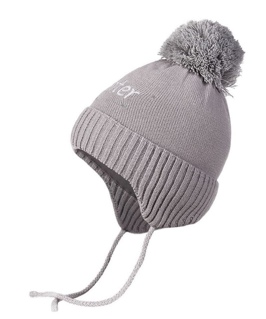 Conte/Esli Double knitted kids hat with insulation, cotton lining & pom-pom - For Girls (16С-137СП)